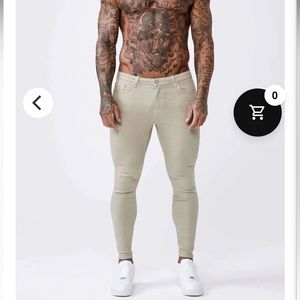 LEGEND LONDON SPRAY-ON JEANS IN STONE - BRAND NEW